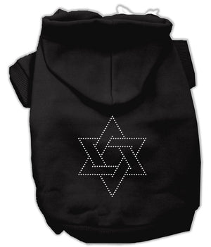 Hanukkah Pet, Dog & Cat Hoodie Rhinestone, "Star Of David"-2