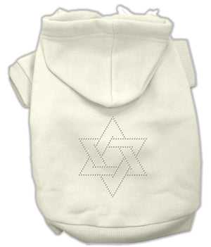 Hanukkah Pet, Dog & Cat Hoodie Rhinestone, "Star Of David"-3