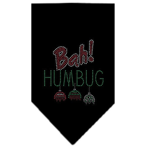 Christmas Pet and Dog Bandana Rhinestone, "Bah Humbug"-1