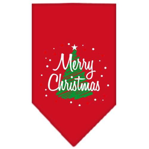 Christmas Dog Bandana, "Scribble Merry Christmas"-1