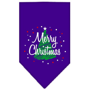 Christmas Dog Bandana, "Scribble Merry Christmas"-4