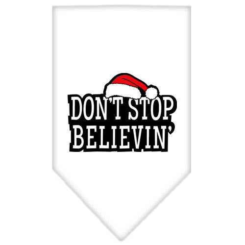 Christmas Pet and Dog Bandana Screen Printed, "Don't Stop Believin'"-1