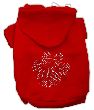 Pet, Dog & Cat Hoodie Rhinestone, "Clear Paw"-4