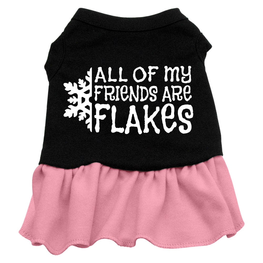 Christmas Pet Dog & Cat Dress Screen Printed, "All Of My Friends Are Flakes"-3