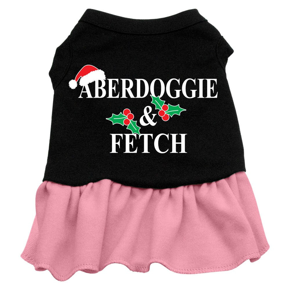 Christmas Pet Dog & Cat Dress Screen Printed, "Aberdoggie Christmas"-2