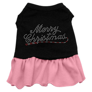 Christmas Pet Dog & Cat Dress Rhinestone, "Merry Christmas"-2