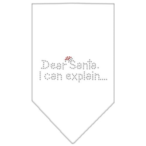 Christmas Pet and Dog Bandana Rhinestone, "Dear Santa, I Can Explain"-1