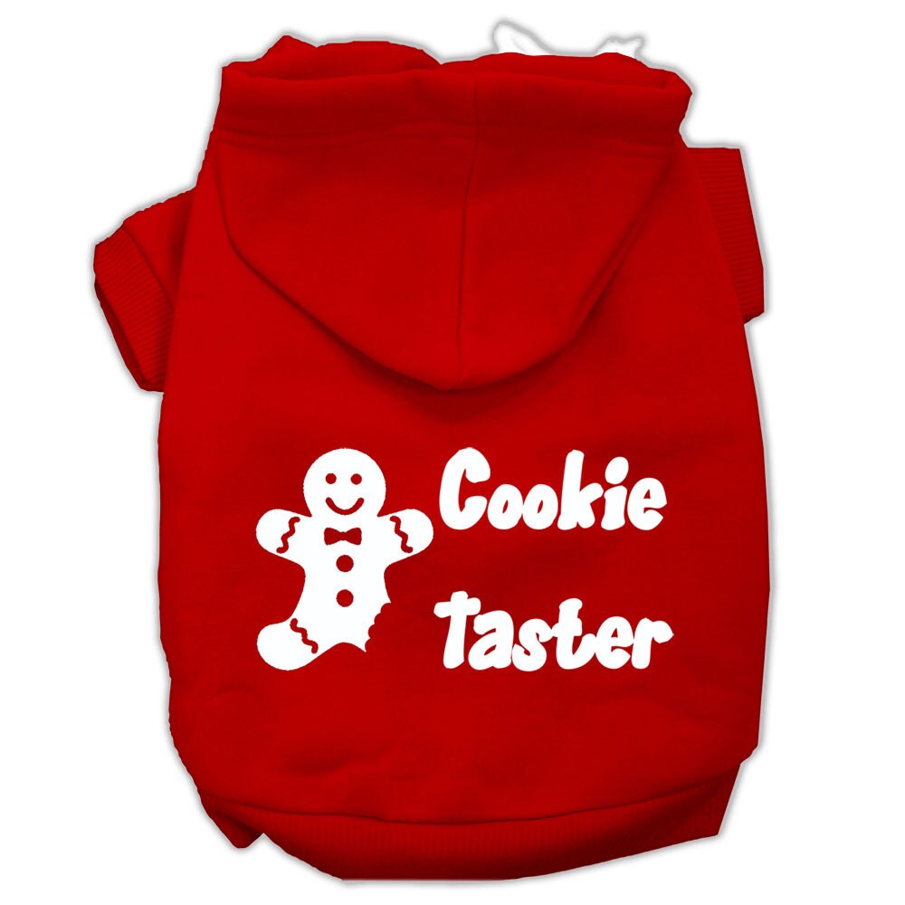 Christmas Pet Dog & Cat Hoodie Screen Printed, "Cookie Taster"-2