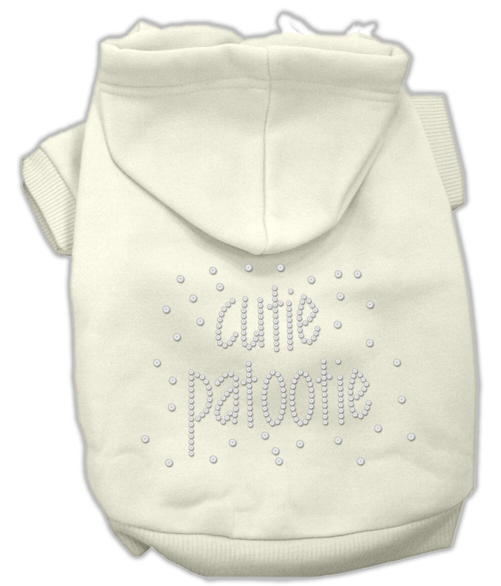 Pet, Dog & Cat Hoodie Rhinestone, "Cutie Patootie"-3