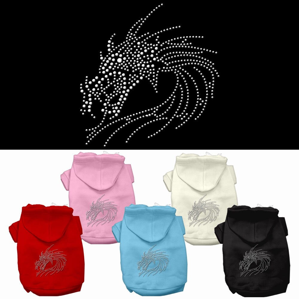 Pet, Dog & Cat Hoodie Rhinestone, "Dragon"-0