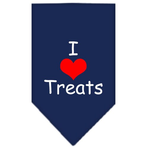 Pet and Dog Bandana Screen Printed, "I Love Treats"-4