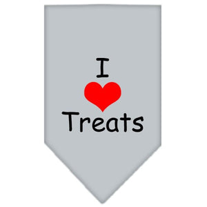 Pet and Dog Bandana Screen Printed, "I Love Treats"-2