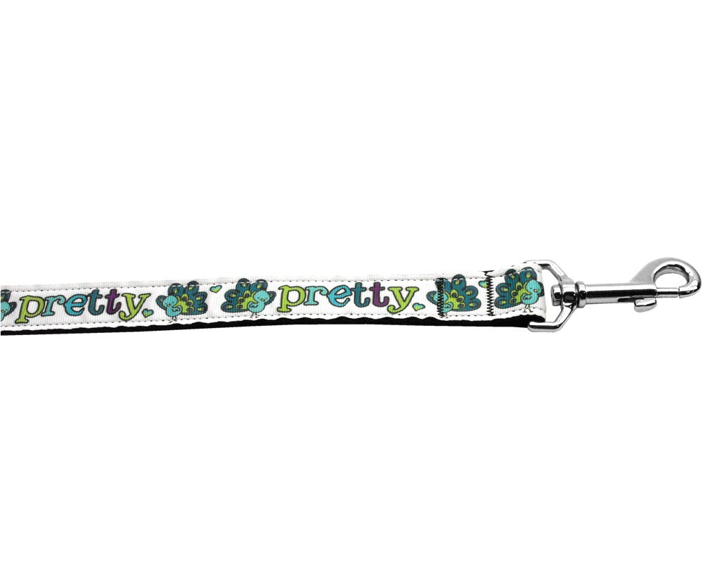 Pet Dog & Cat Nylon Collar or Leash, "Pretty As A Peacock"-3