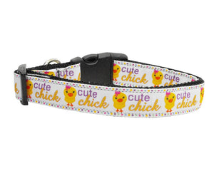 Pet Dog & Cat Nylon Collar or Leash, "Cute Chick"-2