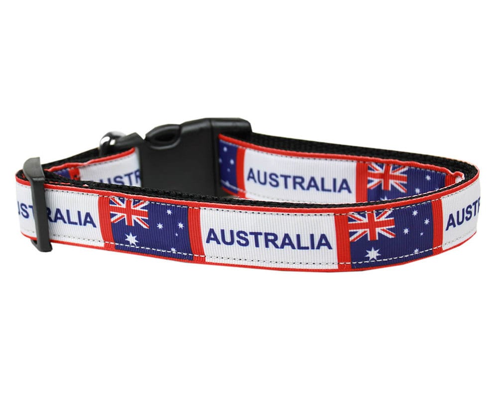 Pet Dog & Cat Nylon Collar or Leash, "Australia Flag"-0