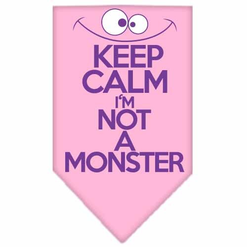 Pet and Dog Bandana Screen Printed, "Keep Calm, I'm Not A Monster"-4