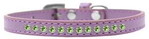 Dog, Puppy & Pet Fashion Collar, "Lime Green Crystal Rimsets"-2