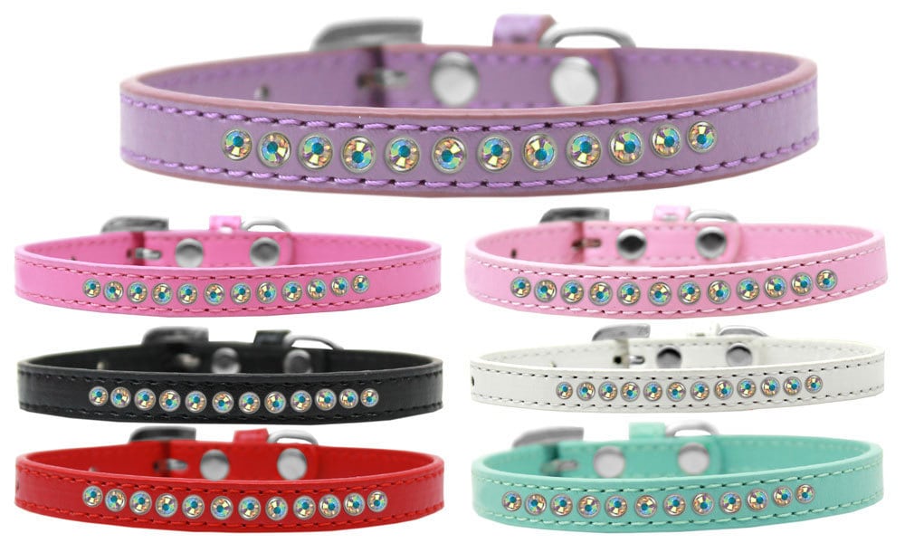 Dog, Puppy & Pet Fashion  Collar, "Aurora Borealis Crystal Rimsets"-0