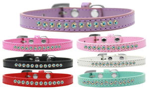 Dog, Puppy & Pet Fashion  Collar, "Aurora Borealis Crystal Rimsets"-0