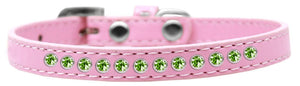 Dog, Puppy & Pet Fashion Collar, "Lime Green Crystal Rimsets"-1