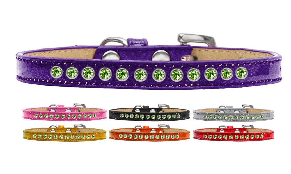 Dog, Puppy and Pet Ice Cream Collar, "Lime Green Crystal Rimsets"-0