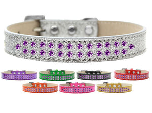 Premium Two Row Rim Set Purple Crystal Ice Cream Collar-0