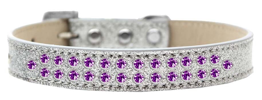 Premium Two Row Rim Set Purple Crystal Ice Cream Collar-3