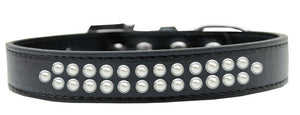 Dog, Puppy & Pet Fashion  Collar, "Two Row Pearl Rimsets"-3