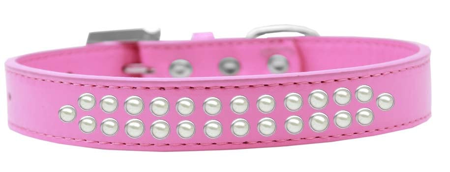 Dog, Puppy & Pet Fashion  Collar, "Two Row Pearl Rimsets"-4