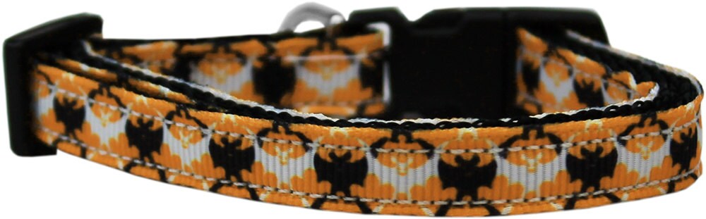 Halloween Pet Dog & Cat Nylon Collar or Leash, "Bat Argyle"-2