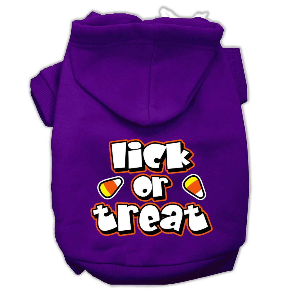 Halloween Pet, Dog & Cat Hoodie Screen Printed, "Lick or Treat"-4