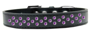 Dog, Puppy & Pet Fashion  Collar, "Purple Crystal Rimsets Sprinkles"-4