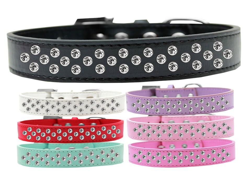 Dog, Puppy & Pet Fashion  Collar, "Clear Crystal Sprinkles"-0