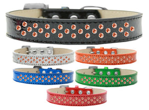 Dog, Puppy & Pet Ice Cream  Collar, "Orange Crystal Rimsets Sprinkles"-0