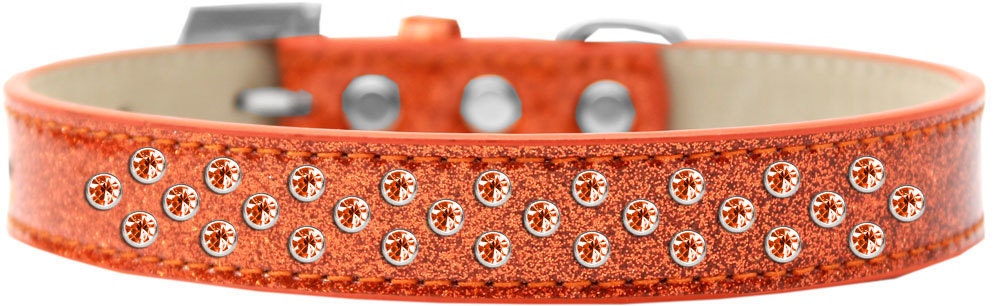 Dog, Puppy & Pet Ice Cream  Collar, "Orange Crystal Rimsets Sprinkles"-2