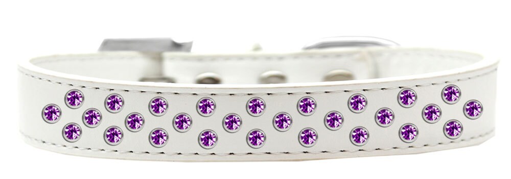 Dog, Puppy & Pet Fashion  Collar, "Purple Crystal Rimsets Sprinkles"-2