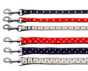 Pet Dog & Cat Nylon Collar or Leash, "Anchors"-2