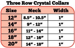 Three Row Clear Crystal Dog Collar-4