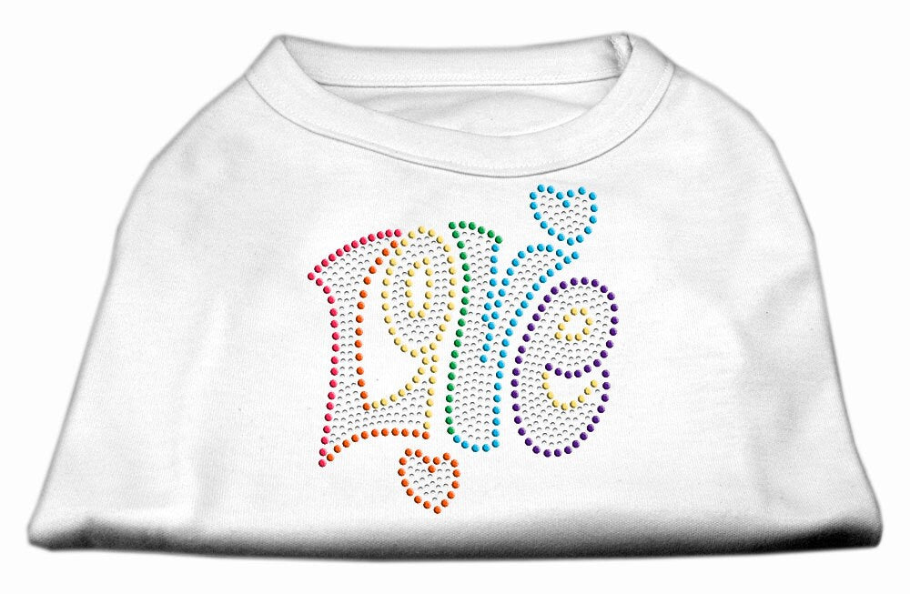 Rhinestone Studded Dog Shirt, "Love"-1