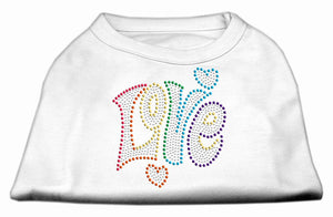 Rhinestone Studded Dog Shirt, "Love"-1