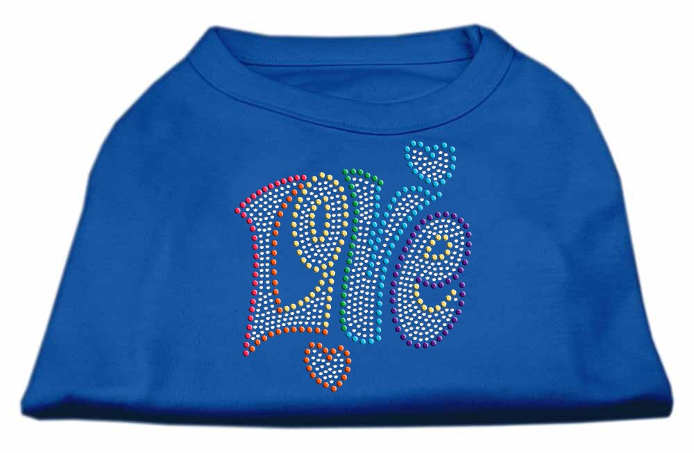 Rhinestone Studded Dog Shirt, "Love"-2