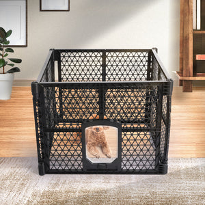 Foldable Plastic Garden Outdoor Pet Playpen 4 Panels-6