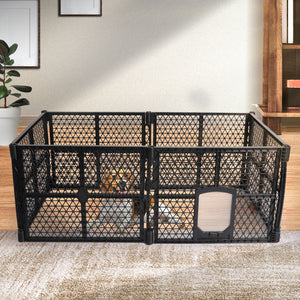 Garden Outdoor Pet Playpen Foldable 6 Panels-6