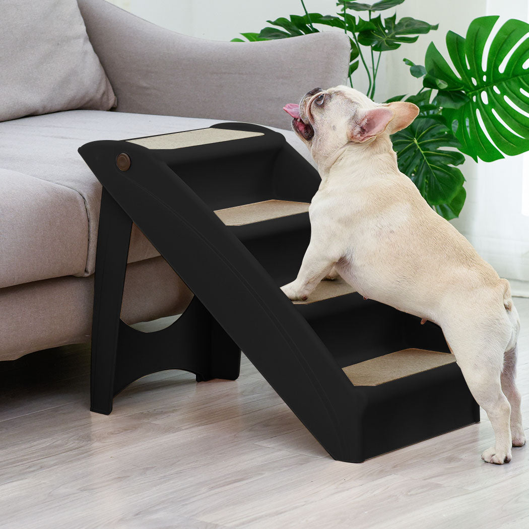 Foldable & Washable Pet Stairs Ramp - Black-6