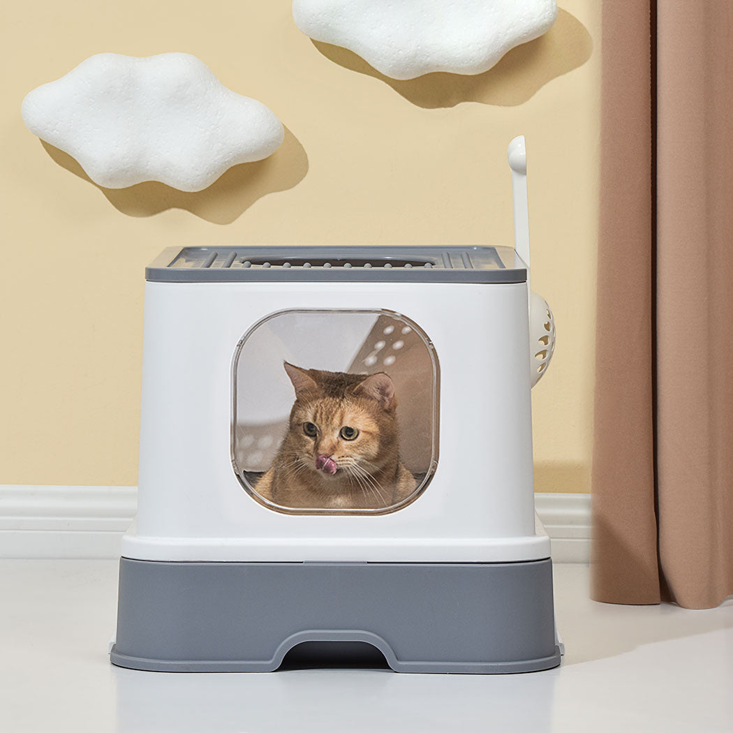 Fully Enclosed Cat Litter Box-6