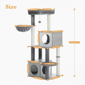 Modern 130cm Cat Condo House - Grey-2