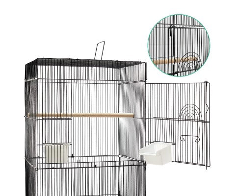 Pet Bird Cage Black Medium-2