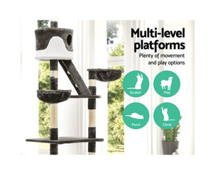 Extra Tall 260cm Multi Level Cat Scratching Post-1