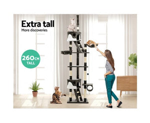 Extra Tall 260cm Multi Level Cat Scratching Post-2