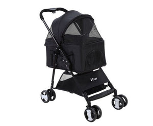 Pet Stroller & Carrier Foldable Pram 3 in 1 - Grey-7